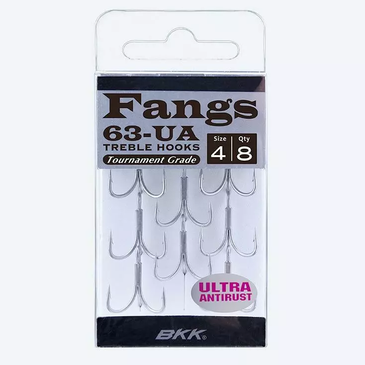 BKK FANGS-63 3x Treble Hooks BT663-UA 3 BKK FANGS-63 3x Treble Hooks BT663-UA