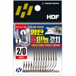 HDF Double Barbed Hairtail Long Shank Hook HH-1417