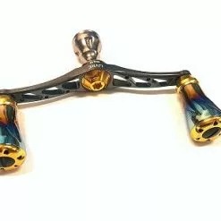 Livre Custom Titanium Double Handle (Gun Metal X Burnt Tip X Gold)- WING 98 (WD-98-FD1 Daiwa Compatible)) -Spinning Reels Sales livre custom 4 resized
