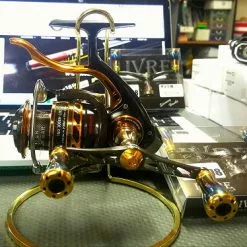 Livre Custom Titanium Double Handle (Gun Metal X Burnt Tip X Gold)- WING 98 (WD-98-FD1 Daiwa Compatible)) -Spinning Reels Sales livre custom handle3